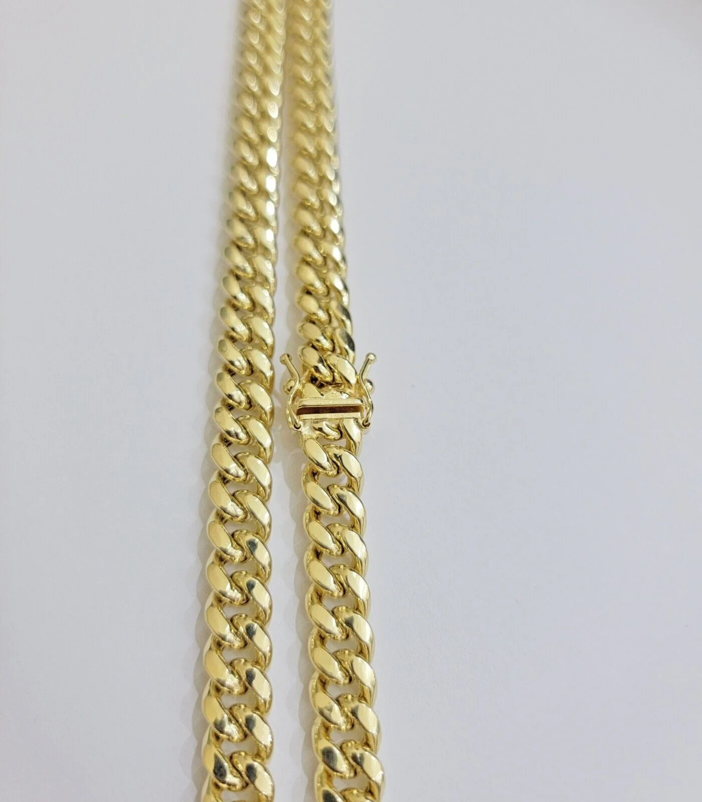 14k Gold Chain Necklace 24 Inch Miami Cuban Link 8mm Box Lock Real 14KT For Mens - Image 8