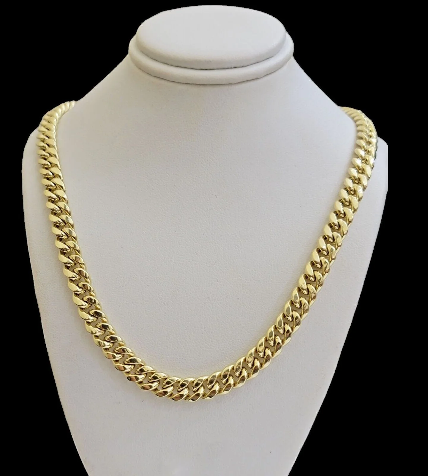 14k Yellow Gold Chain Necklace 8mm Miami Cuban Link 20 - 30 Inch REAL 14KT MEN'S - Image 8