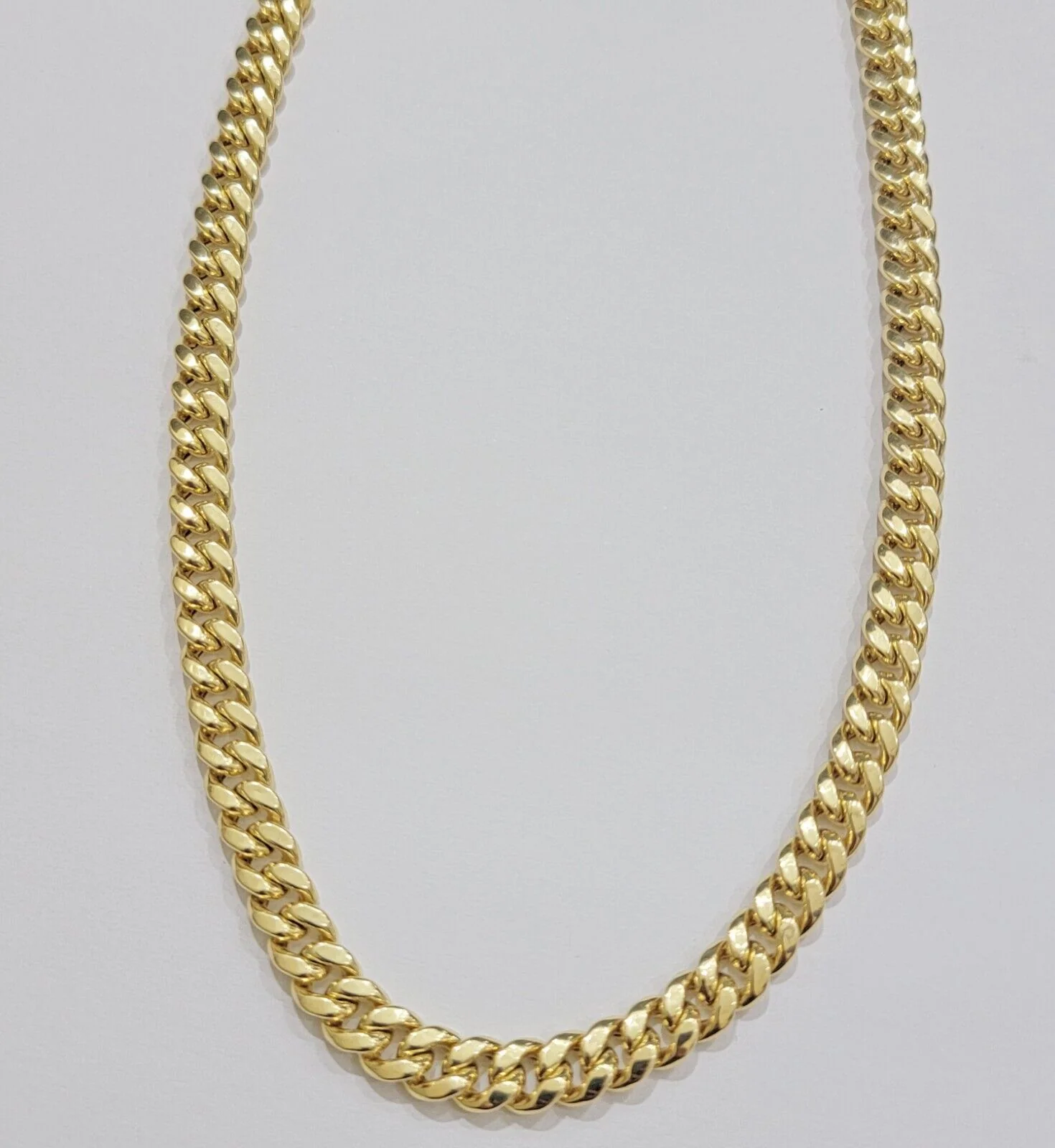 Miami Cuban Link Chain 18 Inch Necklace REAL 10k Yellow Gold 8mm Mens Women 10KT - Image 6