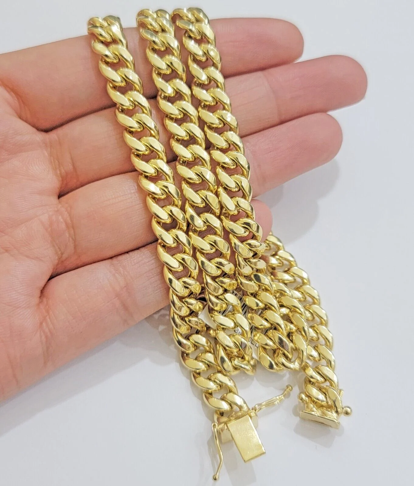 Miami Cuban Link Chain 20 Inch Necklace REAL 10k Yellow Gold 8mm Mens Women 10KT - Image 7