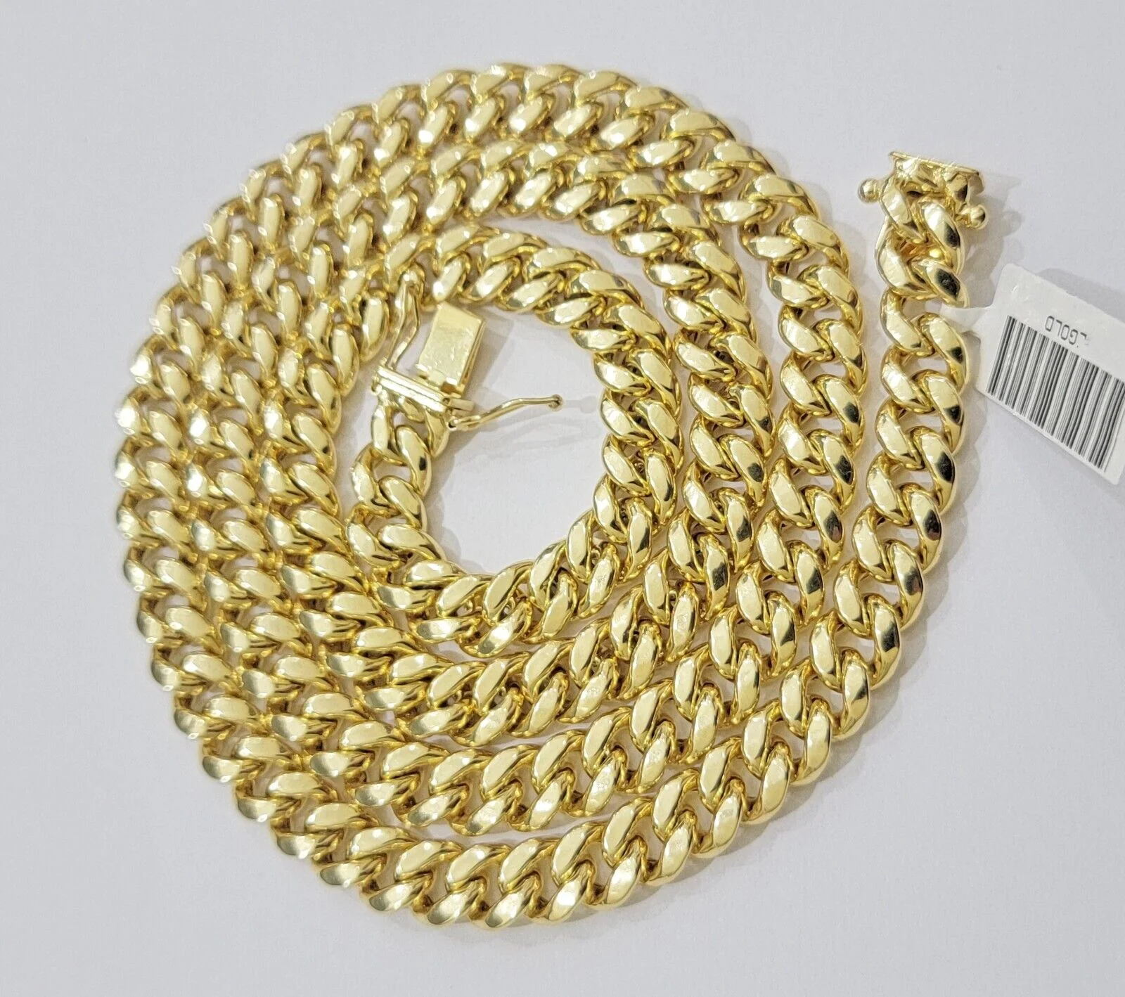 Miami Cuban Link Chain 26 Inch Necklace REAL 10k Yellow Gold 8mm Mens Women 10KT - Image 2