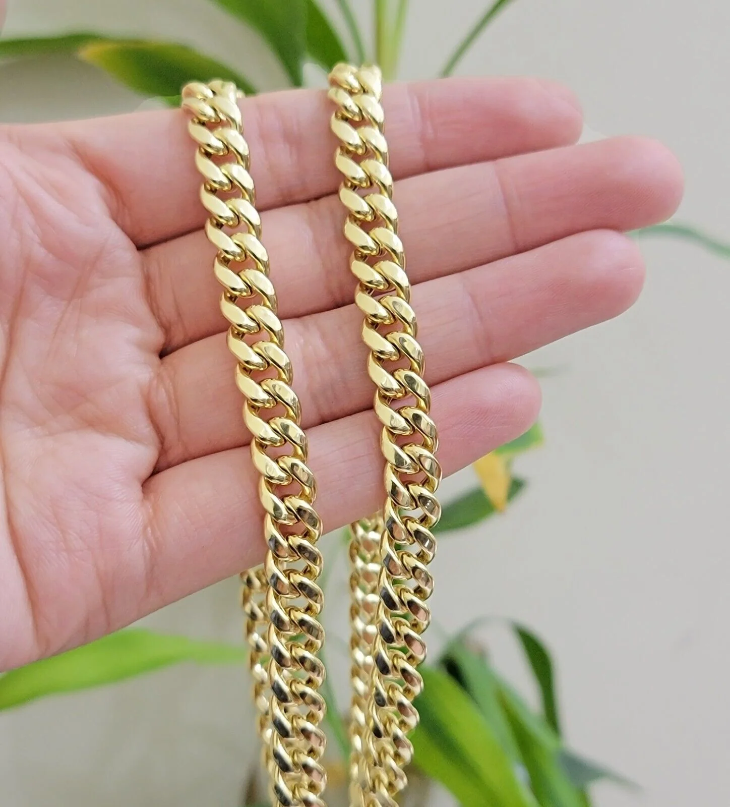 Miami Cuban Link Chain 28 Inch Necklace REAL 10k Yellow Gold 8mm Mens Women 10KT - Image 4
