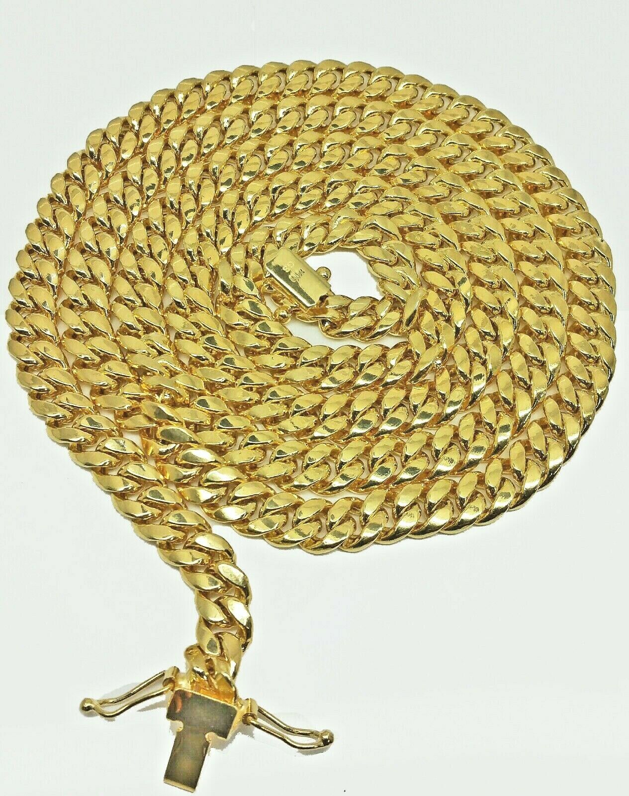 REAL 14k Gold 8mm Miami Cuban Chain Link Necklace 14kt 18" 20" 22" 24" 26" 28" - Image 3