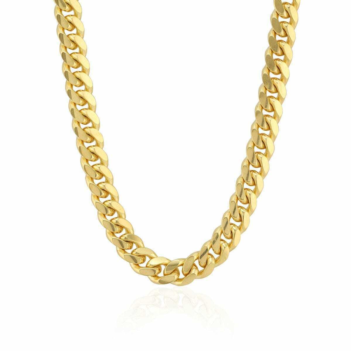 REAL 14k Gold 8mm Miami Cuban Chain Link Necklace 14kt 18" 20" 22" 24" 26" 28" - Image 4