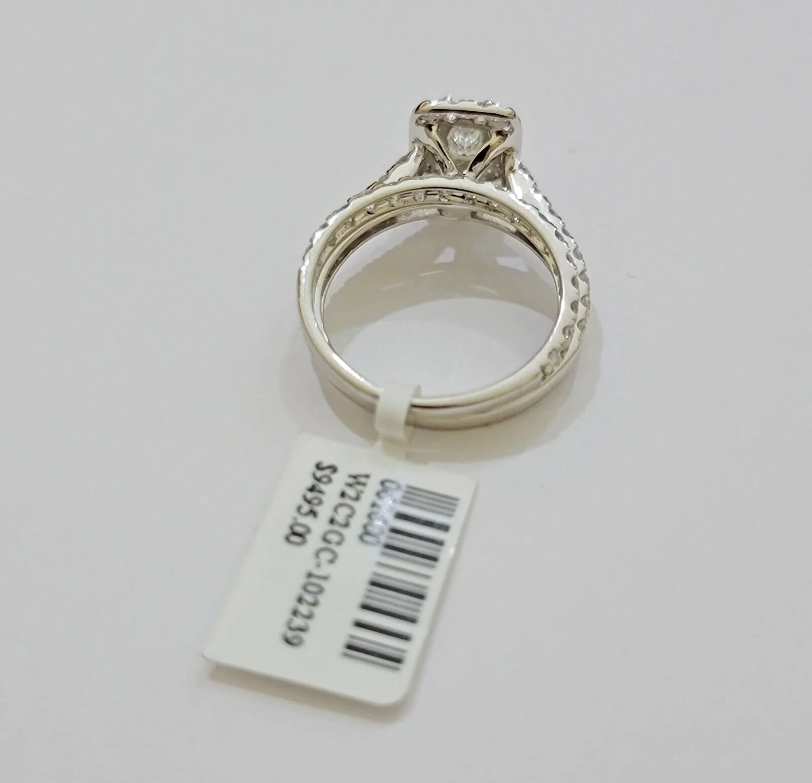 Real 14k White Gold Ring 2CT Diamond Engagement Wedding Ladies Band SET Ring - Image 3