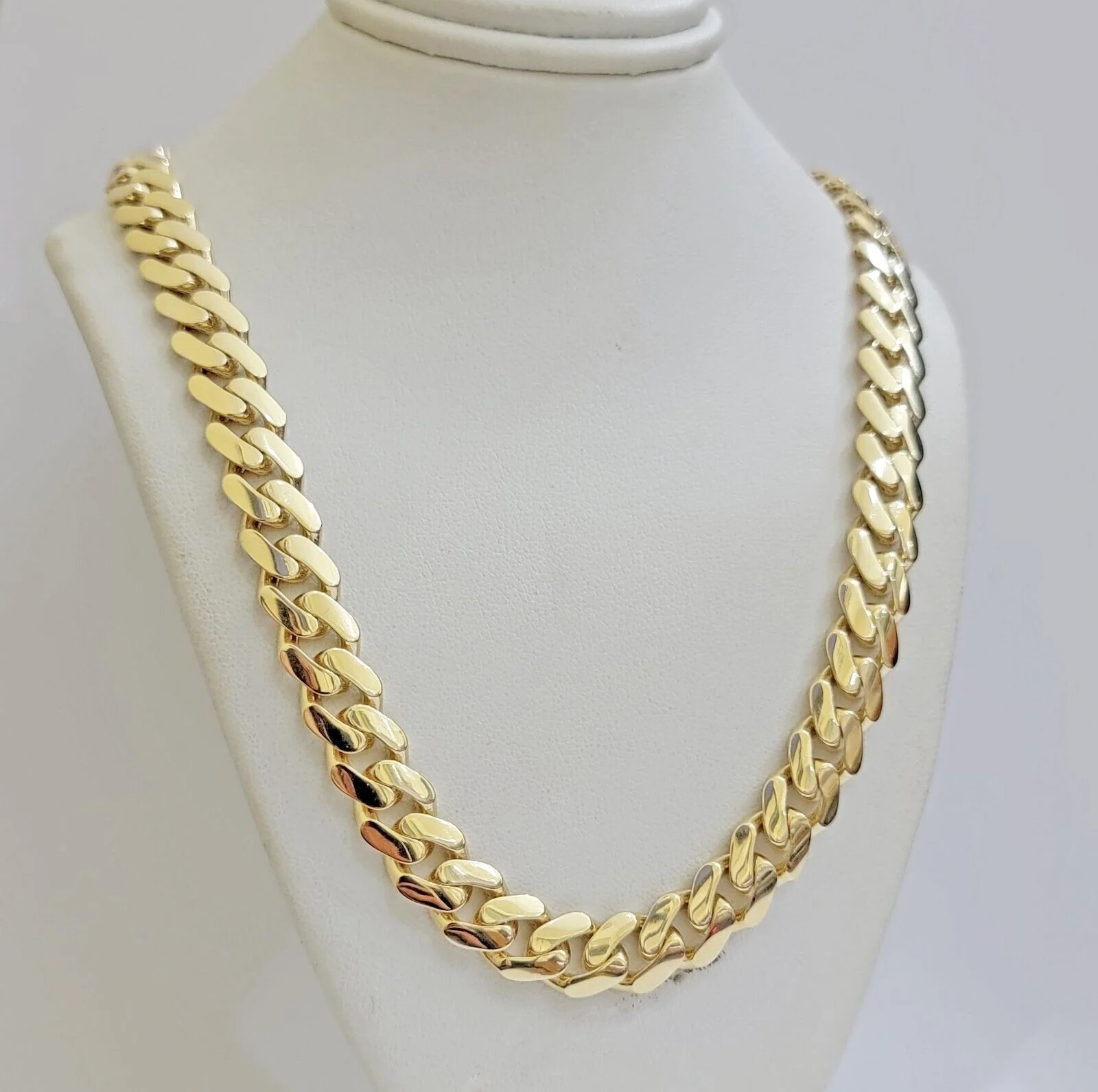 Real 14K Yellow Gold Royal Monaco Chain 10mm chain 24Inch Necklace Mens Puro ORO - Image 5