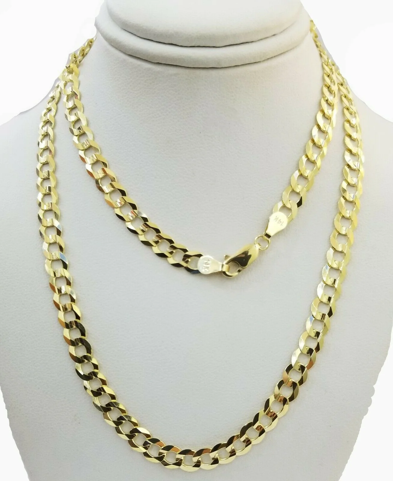 Solid 14k Gold Cuban Link Chain 6mm Necklace 20" 22" 24" 26" 28 REAL Yellow Gold - Image 4