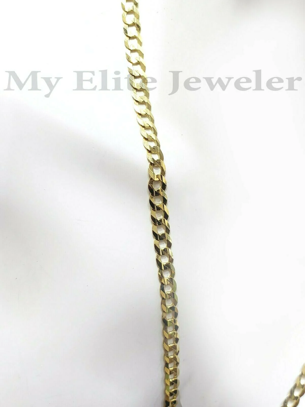 SOLID 14k Yellow Gold Ladies Chain Necklace 22 Inch Cuban Curb Link  3 MM Women - Image 5